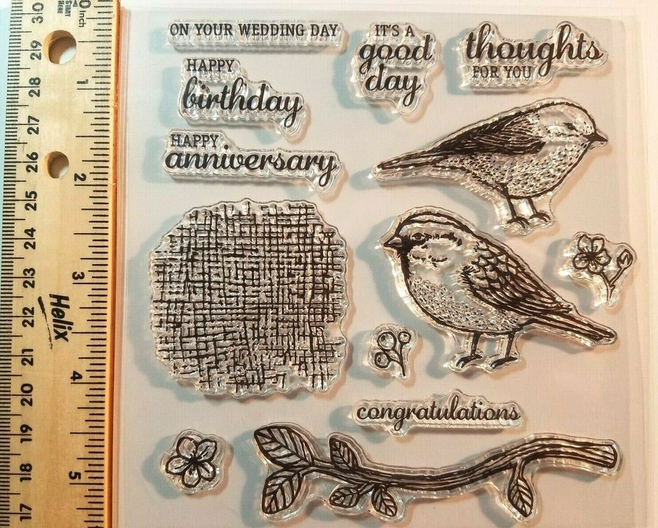Sellos transparentes genéricos y troqueles de corte de metal BEST BIRDS - Cumpleaños, Aniversario... Foto 2 de 3
