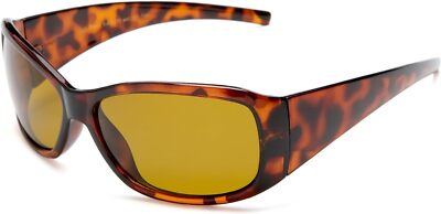Eagle Eyes Women's s Polarized Sunglasses Amber Frame/Gold Brown Lens 