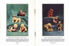 NETSUKE 1936 JAPANESE MINIATURE SCULPTURE COLOR PICTORIAL TUSK HINOKI WOOD