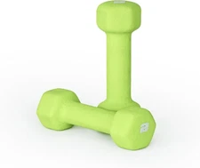 CAP Barbell Neoprene Dumbbell Weights Pairs & Sets | 2 lb Pair, Chartreuse 
