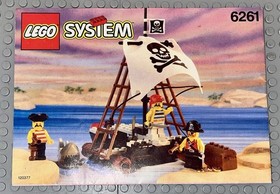 Lego 6261 Pirates I Raft Raiders Complete Set Vintage Minifigures Manual
