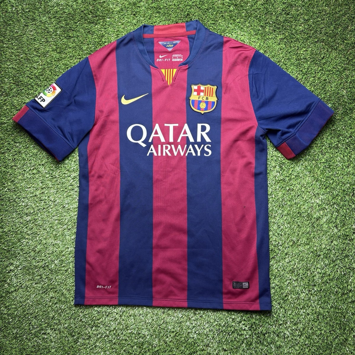 2014 2015 Fc Barcelona Suarez Jersey Medium M Nike Shirt Kit Home