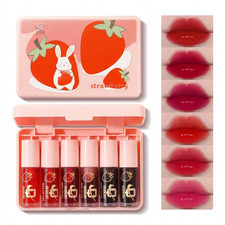 Quixao 6PCS Strawberry Lip Tint Set Long Last...