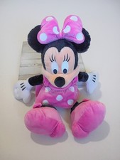 Disney Parks Minnie Mouse Plush 18" Pink Polka Dot Dress Stuffed Animal Doll