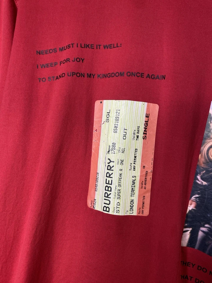 Camiseta Burberry Spellout Logo Usada Talla Mediana Foto 4 de 4