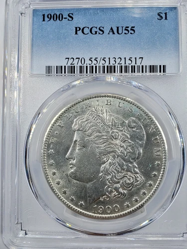 1900-S Morgan Silver Dollar AU55 PCGS