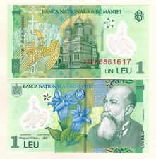 Romania 1 Leu 2018 2023 P 117 Polymer UNC