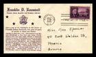 DR JIM STAMPS US COVER ROOSEVELT MEMORIAM WHITE HOUSE FDC SCOTT 932