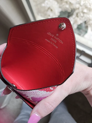 LOUIS VUITTON SMALL ESCALE POCHETTE KIRIGAMI RED/PINK POUCH ROUGE MONOGRAM - Picture 9 of 10
