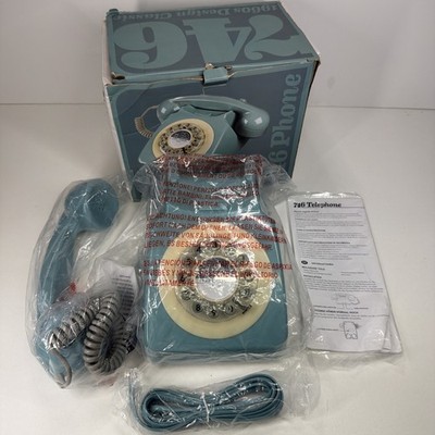 Wild & Wolf Duck Egg blau Retro Dreh Style Drucktastentelefon Modell 746 NEU