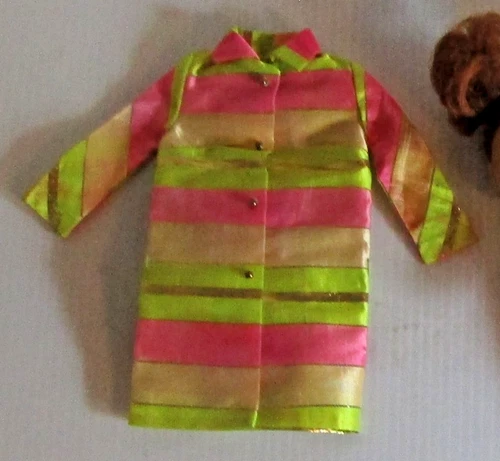 Vintage Barbie Clothes MOD Era Barbie #1848 All That Jazz Coat ONLY Gold Trim