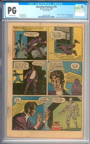 Amazing Fantasy #15 Origin & 1st App. Spider-Man Stan Lee Marvel 1962 CGC PG 10