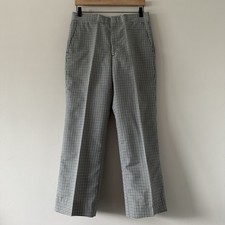 Vintage Mens Plaid Dress Pants Size 30 Trousers 60s 70s Office Work USA Made