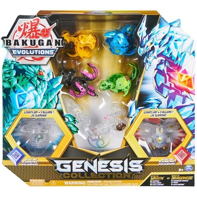 Bakugan Evolutions Genesis Collection Pack - 2 Light Up Action Figures, 4 Exclus