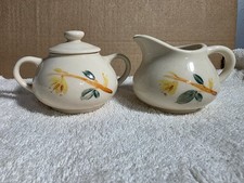 Juego de crema y azúcar de loza franciscana vintage