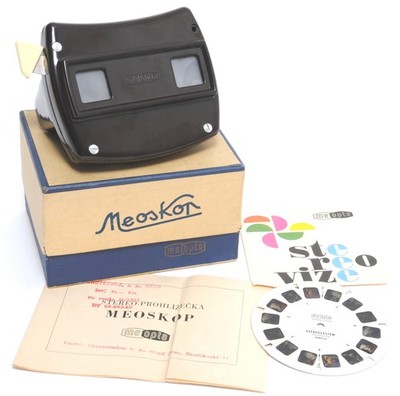 @ Vintage Meopta Meoskop Bakelite Viewmaster boxed