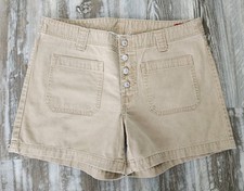 NWOT but VINTAGE LEVI'S Women s Button Fly Shorts Sz 16 Tan GREAT SHORTS