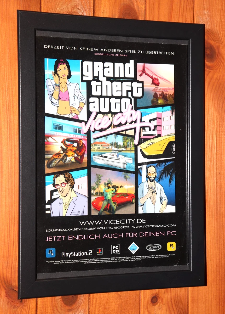 Grand Theft Auto Vice City Poster In Video Game Merchandise for