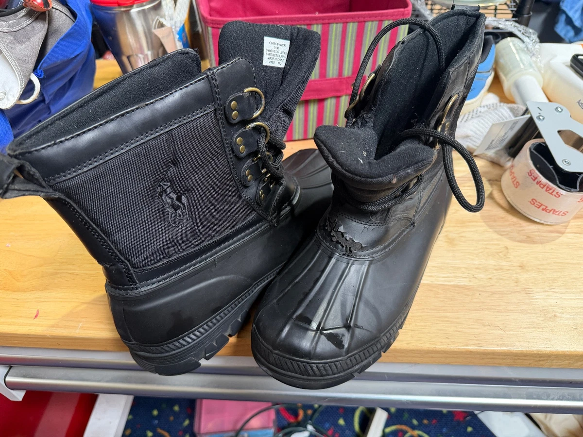 Polo Ralph Lauren Black Rubber Boots for Men for Sale - Shop New