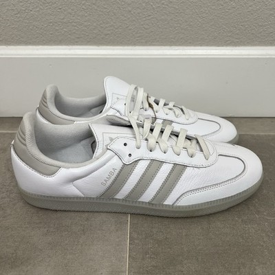 Adidas Samba Originals OG Mens 12 White Gray Sneaker Casual Shoes JI3206