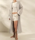 The White Company Hydrocotton Hooded Robe In Pearl Grey Size Small RRP £90
