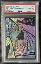 2023-24 Panini Revolution Victor Wembanyama Rookie RC #104 Levels /35 PSA 10
