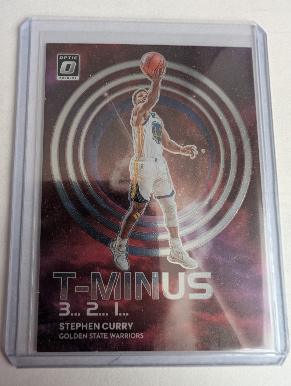 2022-23 Panini Donruss Optic Stephen Curry #10 T-Minus 3, 2, 1 Purple Prizm