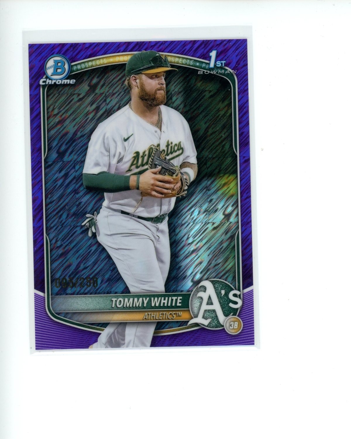 2025 Bowman Chrome Purple Shimmer Refractor #BCP251 Tommy White #d 95/250