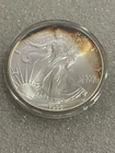 1995 American Silver Eagle- 1 Troy Ounce .999 Fine Silver in Capsule-Toning!