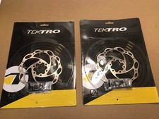 New Tektro Lyra Cross Disc Brake Rotors x2 140mm 6-Bolt Silver