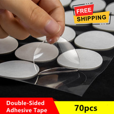70PCS Nano Gel Double Sided Tape Round Traceless Removable Sticky Pads