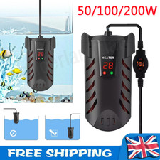 50/100/200W Aquarium Water Heater Fish Tank Thermosafe LCD Digital Submersible