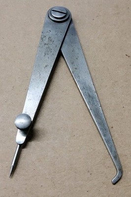 Vintage Lufkin Rule Co Hermaphrodite Firm Joint Caliper. 4 1/4  Long USA Tools
