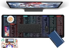 Mouse Pad XL 31.5 x 11.8 Excel Cheat Sheet Non Slip Desk Mat Large Pads Shortcut