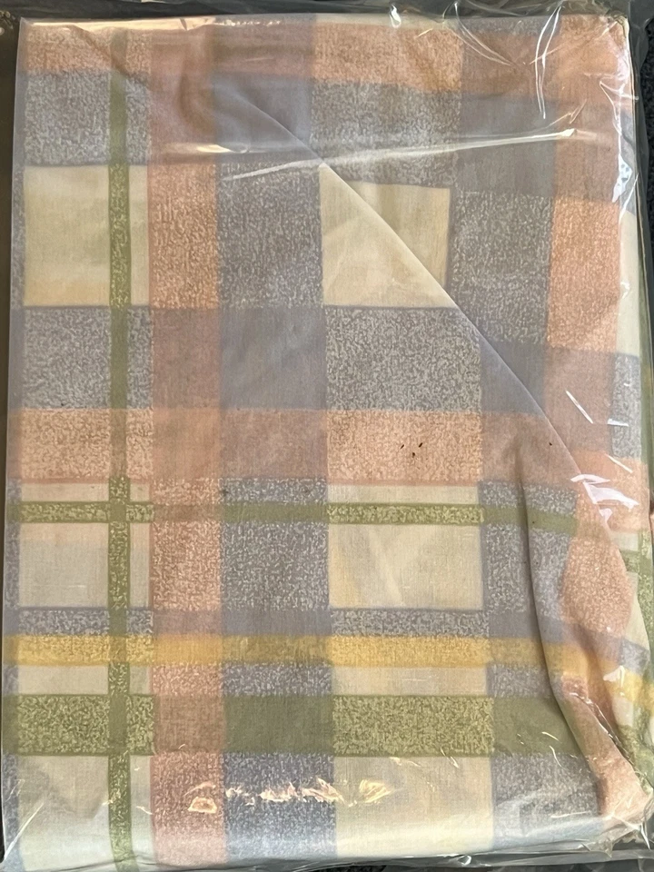 Fundas de almohada sábanas ajustables dobles vintage Royal Family Mackenzie a cuadros pastel NUEVO Foto 4 de 4