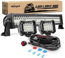 Nilight Led Light Bar 22Inch 480W Triple Row Flood Spot Off Road Driving Lights