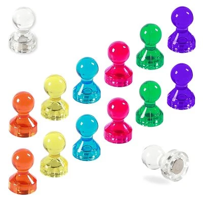 THE MAGNET SHOP Small Strong Fridge Magnets, Magnetic Memo Push Pins for White Boards Skittle