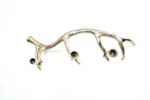 Metal STAG Horn Candle Sticker Holder 21" Long for Cabin, Man Cave, Pier 1 ? - Picture 3 of 9