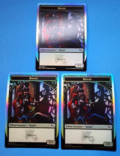3x Rogue Unstable 2017 Token Creature Mtg Magic Black Swamp Card Foil 007 - Picture 1 of 4
