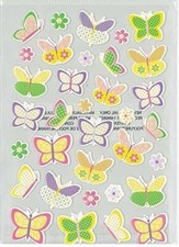 Puffy Pastel Butterfly Stickers 3d Scrapbooking