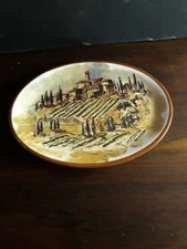 WSO132 by WILLIAMS-SONOMA 8" Oval Plate VILLA LANDSCAPE Paysage-Like C