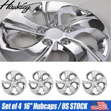 Set of 4 15" Silver Bolt-On Wheel Cover Hubcaps For 2013-2015 Honda Civic Sedan