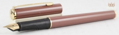 SHEAFFER AGIO 9091 BLUSHING BROWN WITH GOLD TRIM FOUNTAIN PEN SUPERB BEAUTIFUL !