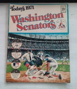 1971 Dell Stamps Washington senators Book 8-1/2"x11"