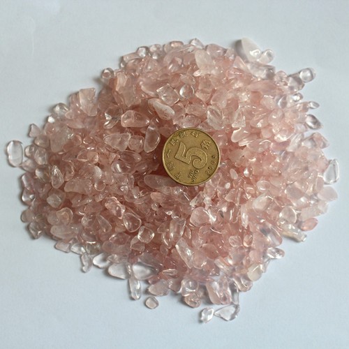 100g/Lot Natural Pink Rose Quartz Crystal Chip Stone Healing Reiki Gem Specimens - Picture 3 of 12