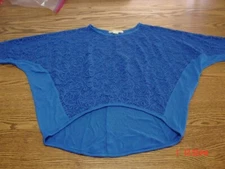 Junior Womens Peek a Boo Lace Accent Top by Derek Heart