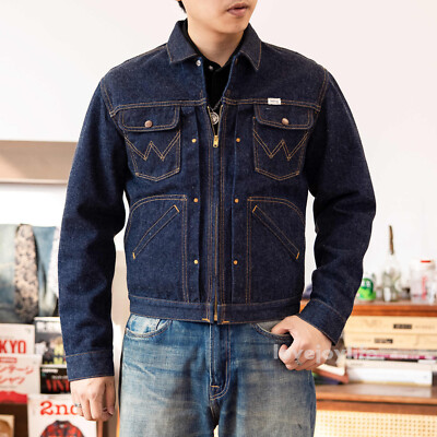 Red Tornado Fall Winter 60s 24MJ Denim Jacket Short Zipped Slim