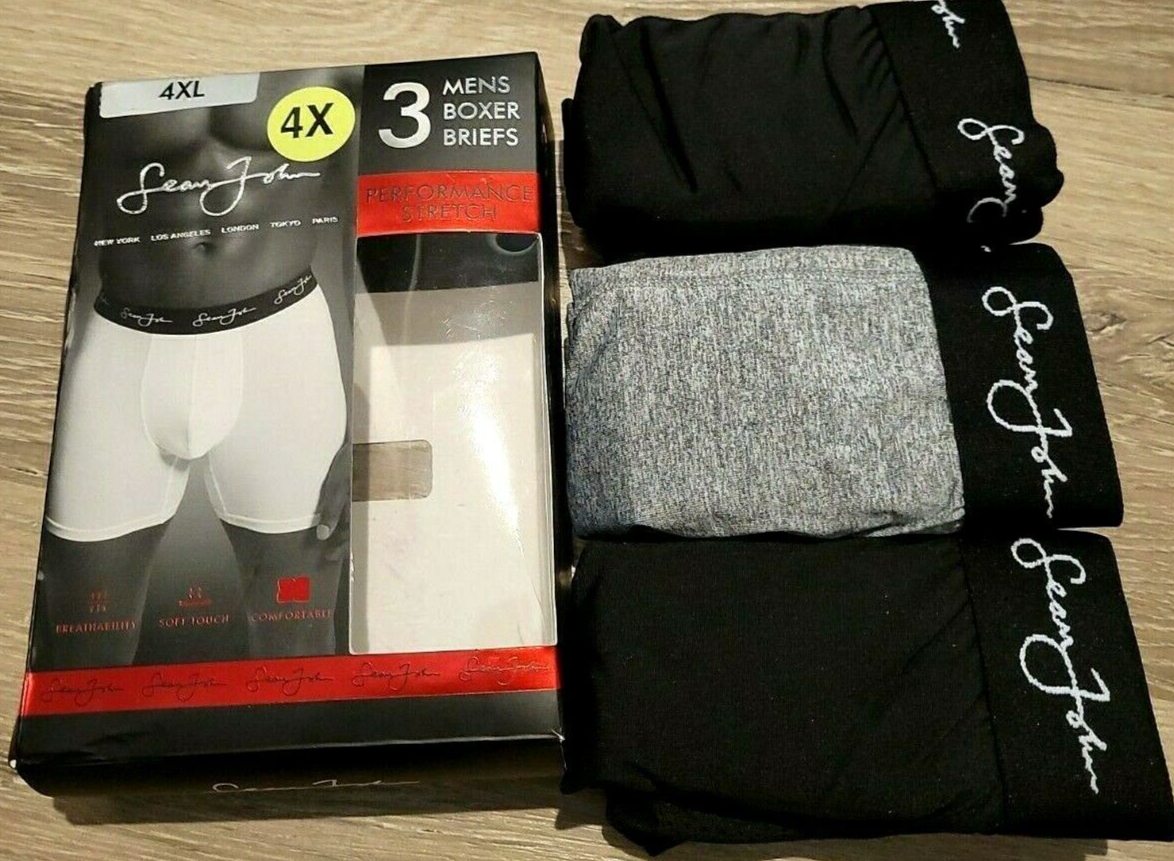 【激レア】早い者勝ち Sean John ボクサーブリーフ 4XL briefs New Men's 4XL Big & Tall Sean John Performance Stretch
