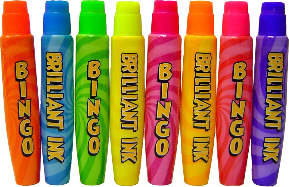 Bingo Dabbers Markers for Bingo Tickets Fluorescent Neon Ink Slimline 8 15ml - Image 2 of 4