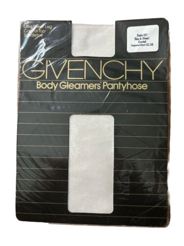 GIVENCHY Body Gleamers Shimmery CONTROL TOP Pantyhose~sz A~Crystal  - Picture 1 of 5